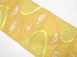 アンティーク　竹本正典製　観世水模様織り出し袋帯（着用可）